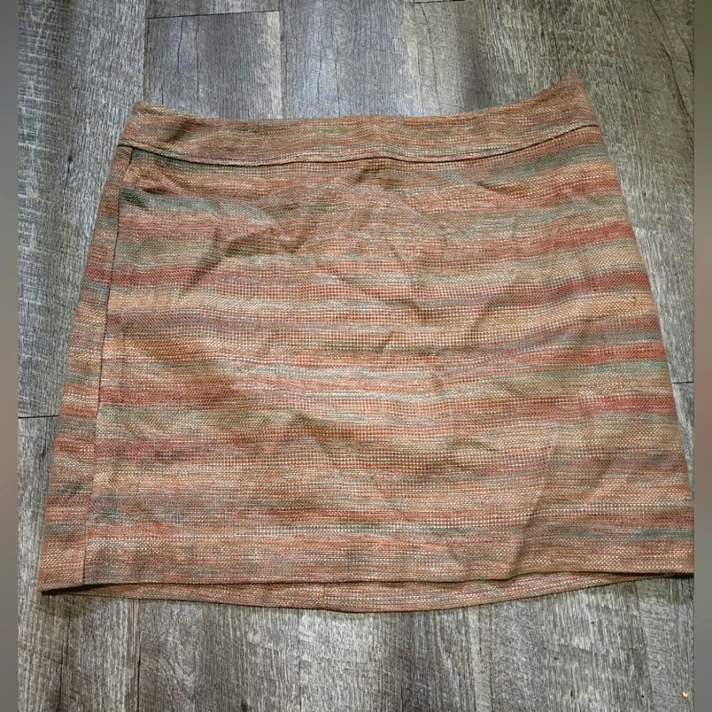 LOFT Striped Tweed Mini Pencil Skirt Casual, 16